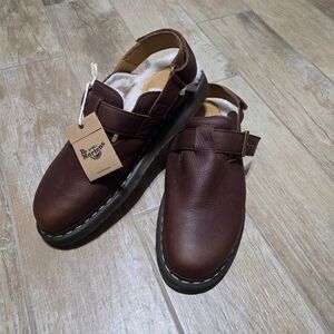 Dr. Martens JORGE II AMBASSADOR FAUX FUR LINED SLINGBACK MULES 12 Men 11UK
